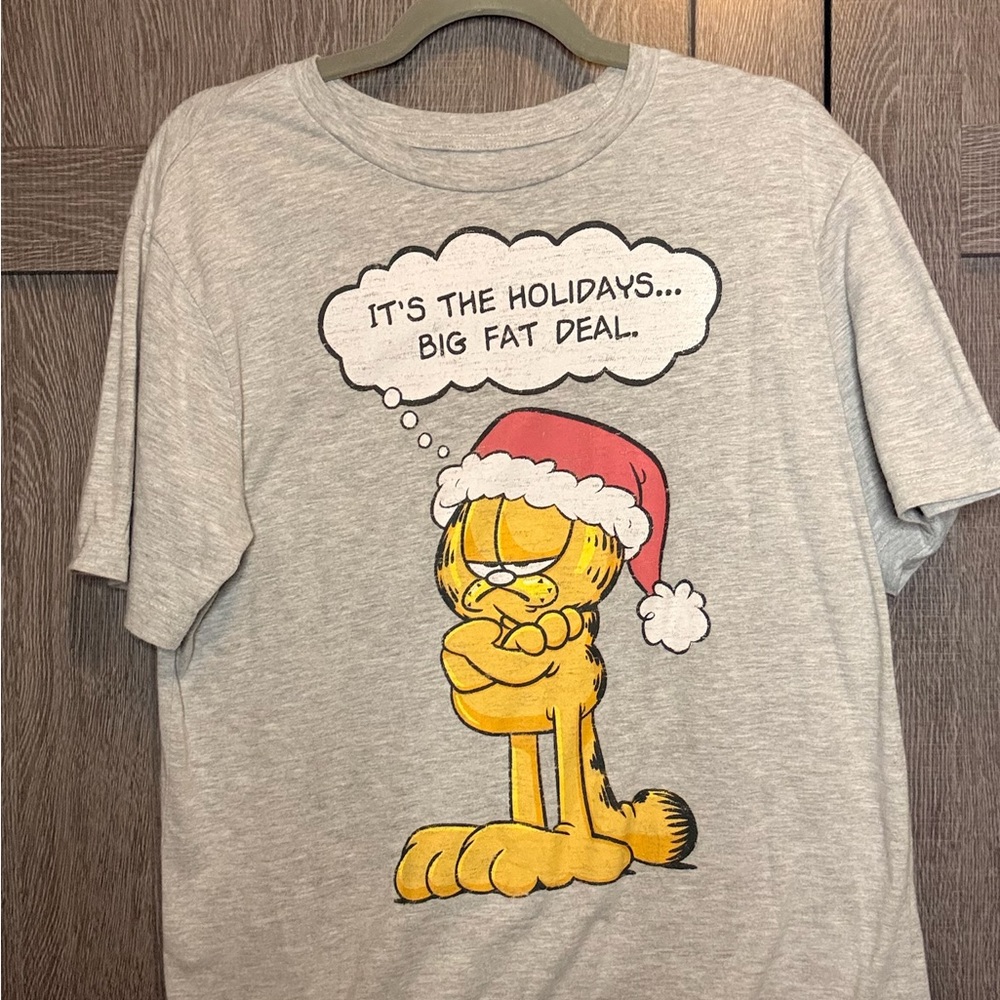 Garfield Holiday T-Shirt - Gray
